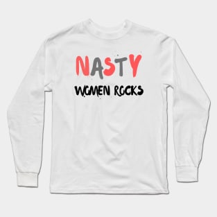 nasty women rocks mask Long Sleeve T-Shirt